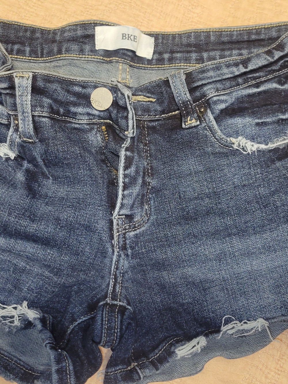 BKE Women's Dark Blue Denim Shorts